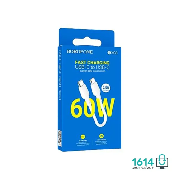 کابل پاوربانکی تایپ سی به تایپ سی بروفون مدل BX93 0.25M