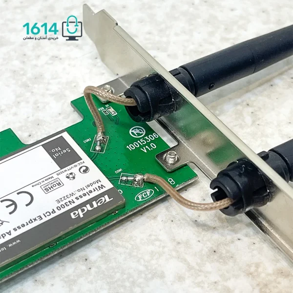 کارت شبکه اینترنال کارکرده تندا مدل N300 W322E دو آنتن