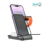 شارژر وایرلس بروفون مدل BQ33 3IN1