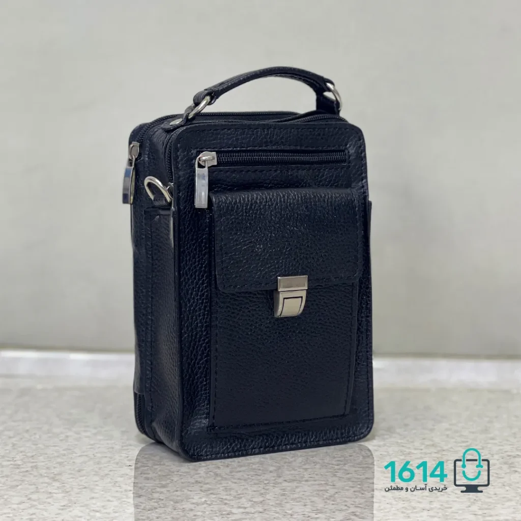 کیف دوشی چرم مدل F335 سه زیپ