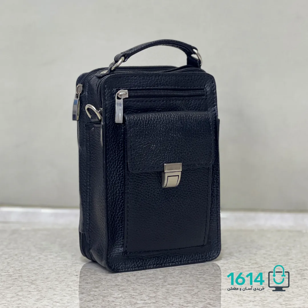 کیف دوشی چرم مدل F335 سه زیپ کیف دوشی چرم مدل F335 سه زیپ