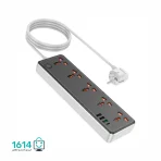 محافظ برق 5 خانه هوکو مدل AC14A 3U-1PD QC3