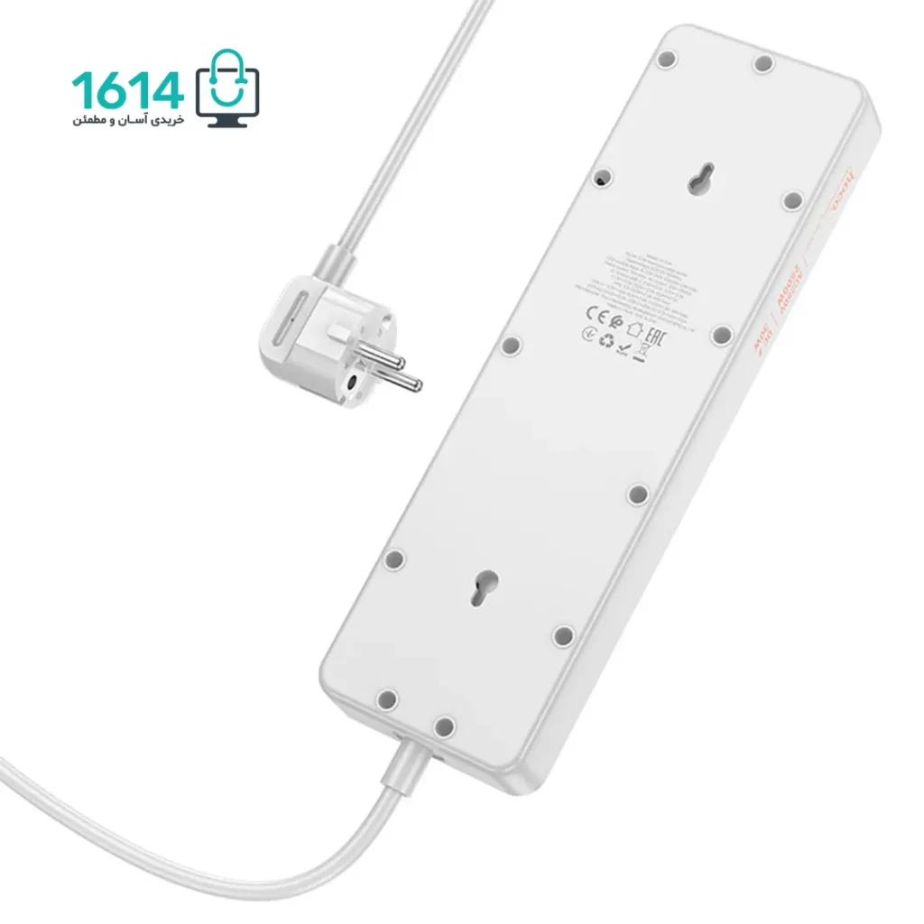 محافظ برق 5 خانه هوکو مدل AC14A 3U-1PD QC3